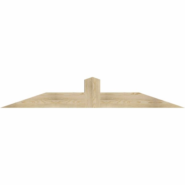 Ekena Millwork Portland Rough Sawn Timber Gable Bracket, Douglas Fir, 72"W x 12"H x 6"D x 6"F, 4/12 Pitch GBW072X12X0606POR00RDF - main